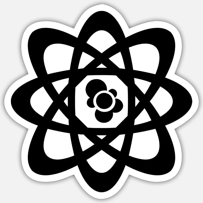 Atom Sticker Größe S (10 x 10 cm)