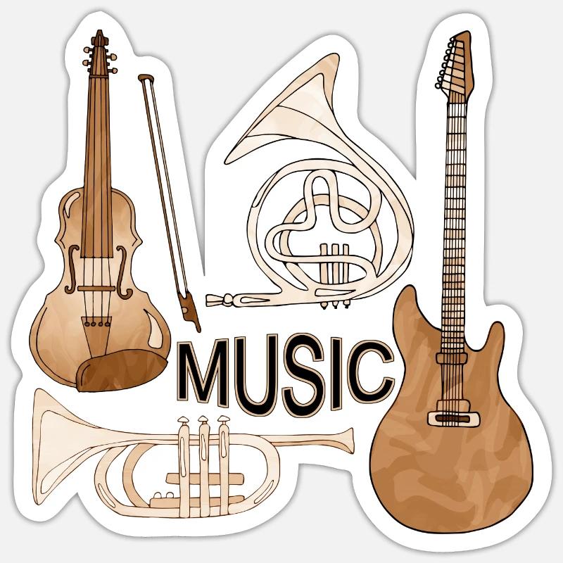 Musical instruments Sticker size S (10 x 10 cm)