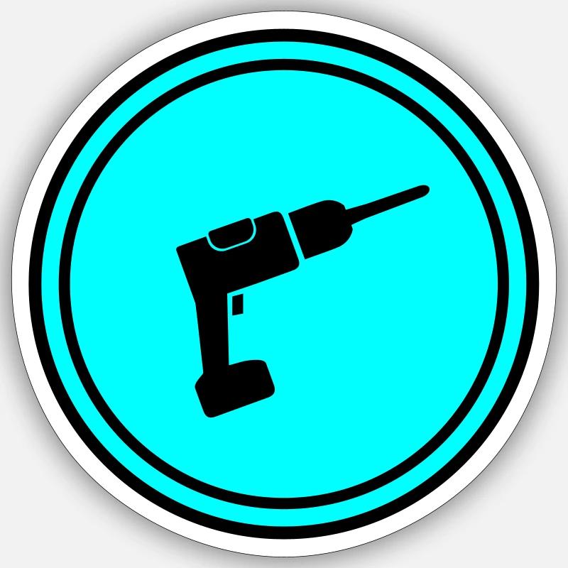 Drill Sticker size S (10 x 10 cm)