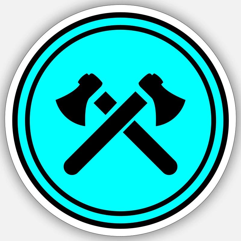 Axe icon Sticker size S (10 x 10 cm)