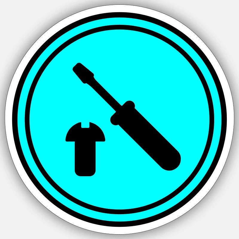 Screwdriver icon Sticker size S (10 x 10 cm)