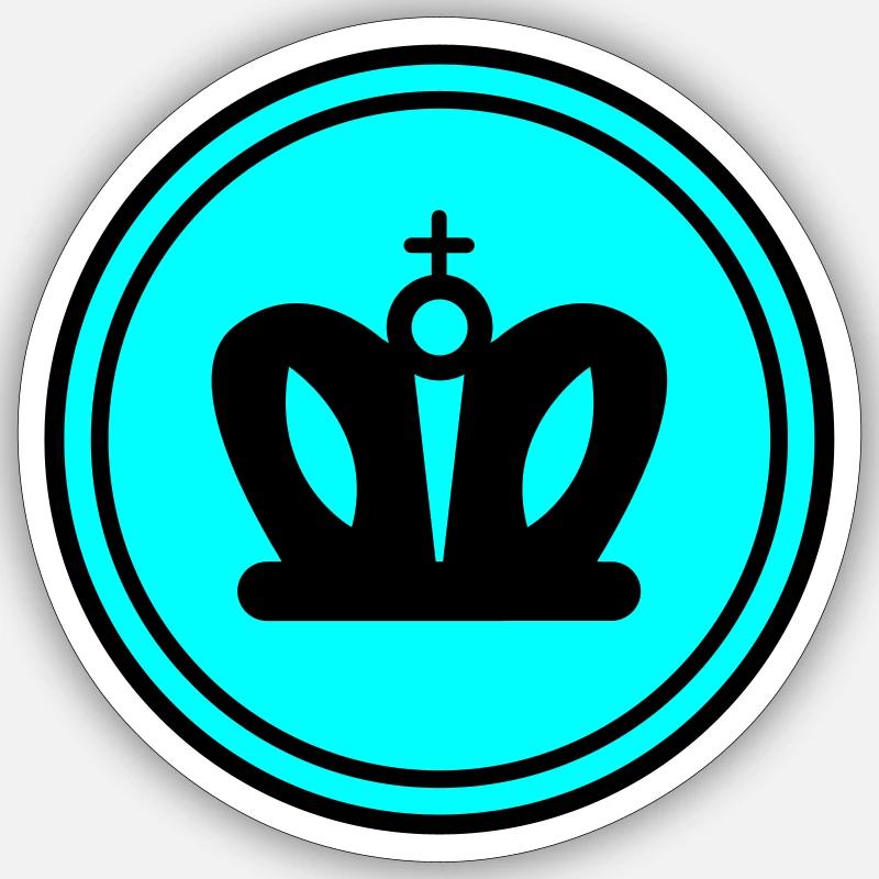 Crown - Sticker size S (10 x 10 cm) - white matte