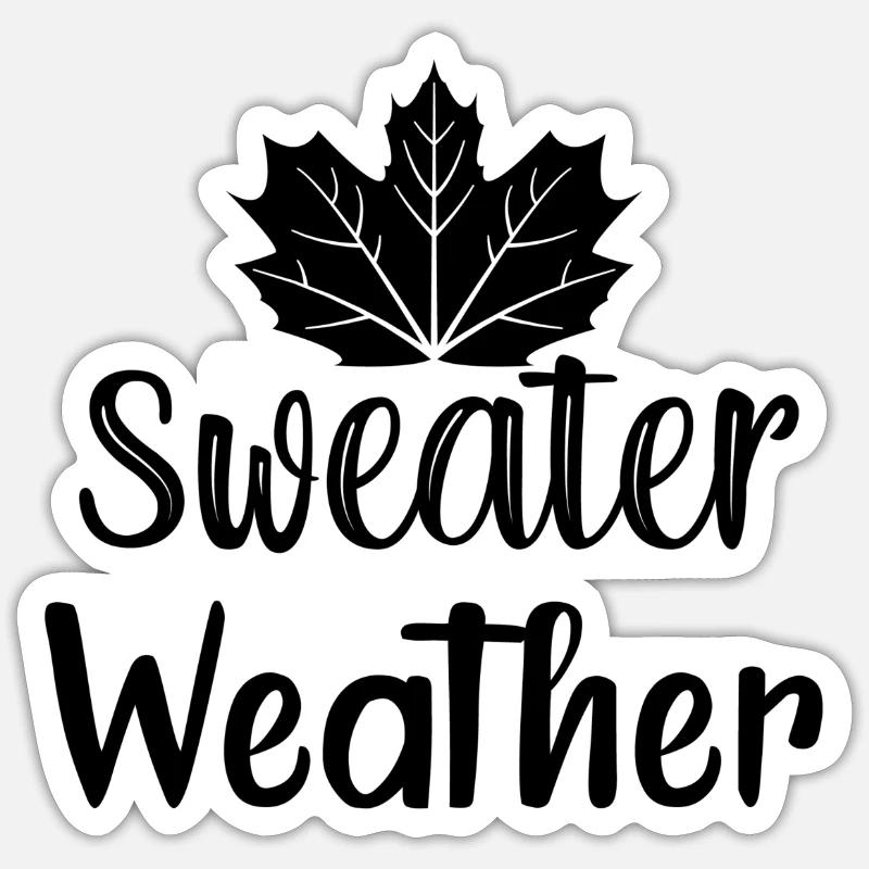 Pull Météo - Sticker taille S (10 x 10 cm) - blanc mat