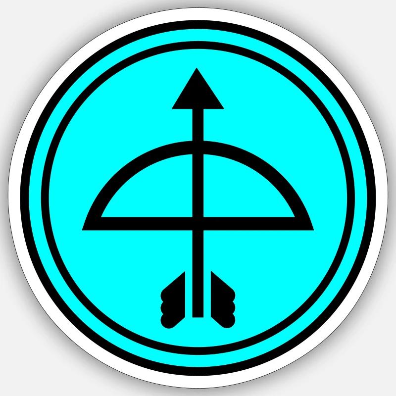 Arc et flèche Sticker taille S (10 x 10 cm)