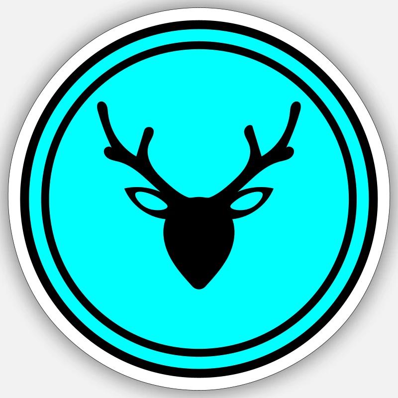 Deer Deer icon - Sticker size S (10 x 10 cm) - white matte