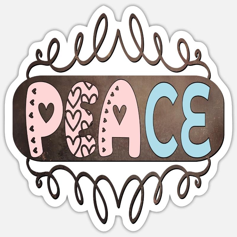 Friede Sticker Größe S (10 x 10 cm)