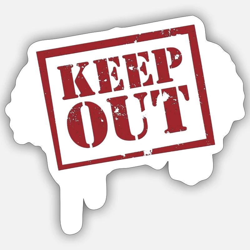keep out Sticker Größe S (10 x 10 cm)