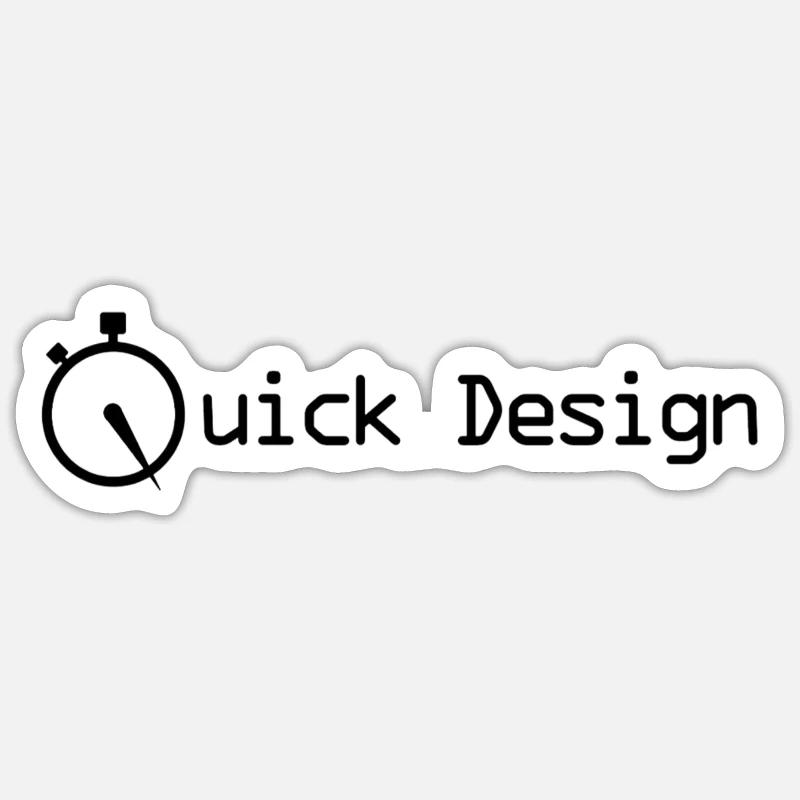 QuickDesign - Sticker size S (10 x 10 cm) - white matte