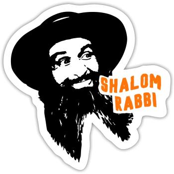 Shalom Rabbi Louis de Funès - Sticker size S (10 x 10 cm) - white matte - Front