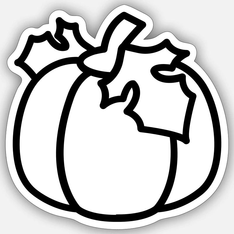 Pumpkin 02 Sticker size S (10 x 10 cm)