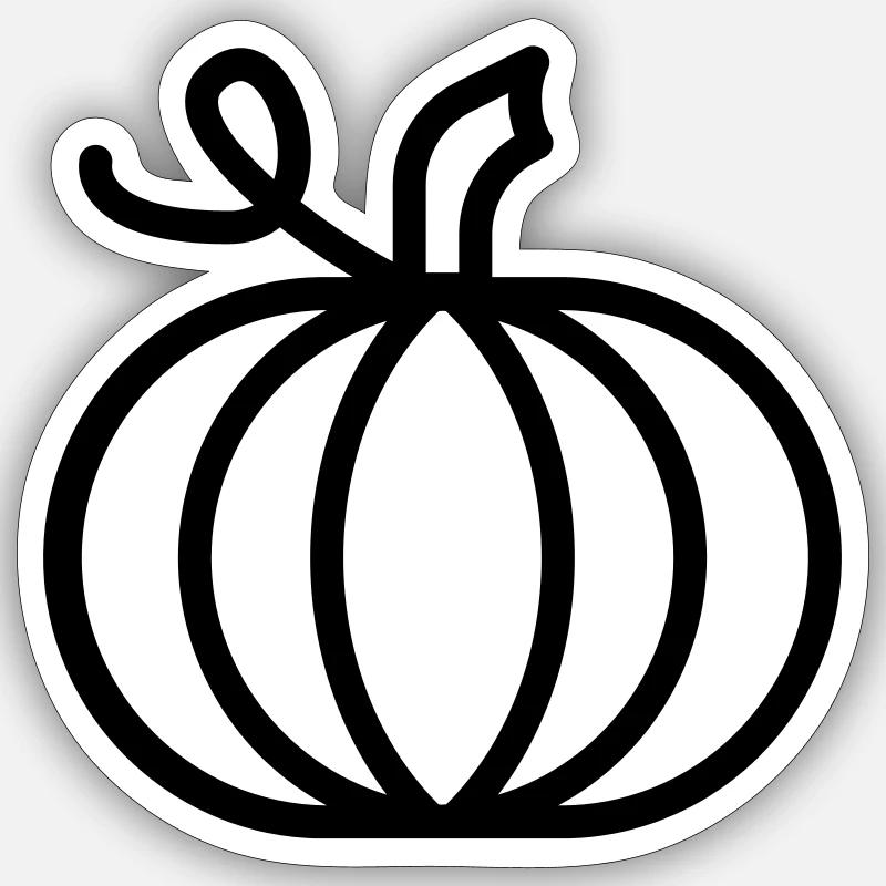 pumpkin 12 - Sticker Größe S (10 x 10 cm) - Mattweiß
