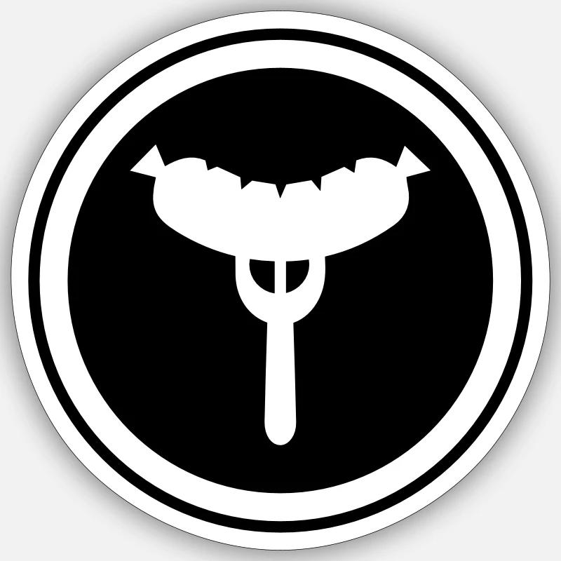 Sausage fork Sticker size S (10 x 10 cm)