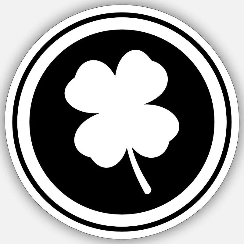 Cloverleaf Symbol - Sticker size S (10 x 10 cm) - white matte