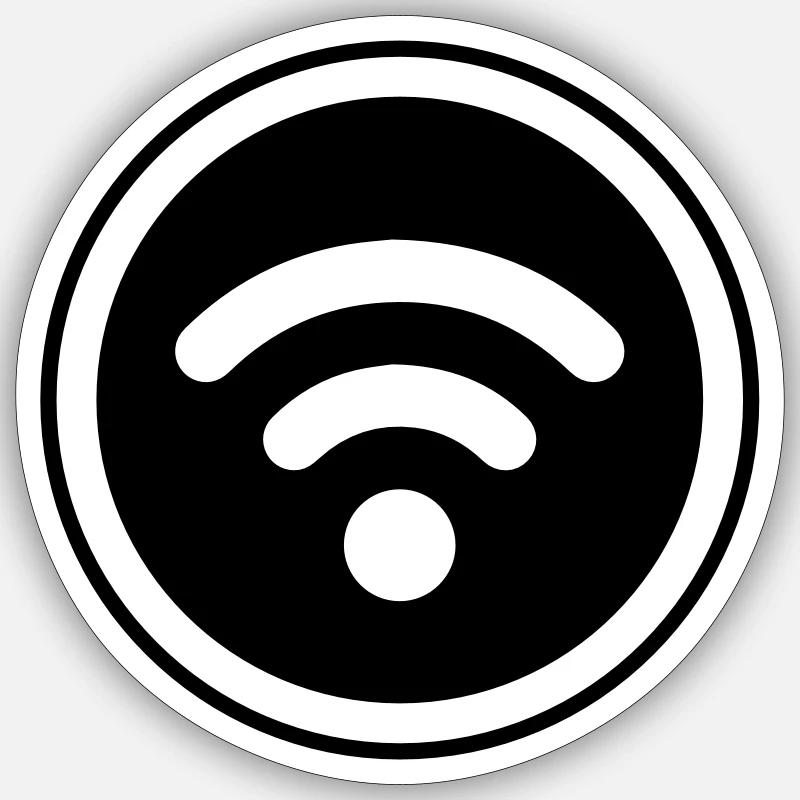 Wlan Internet Sticker Größe S (10 x 10 cm)