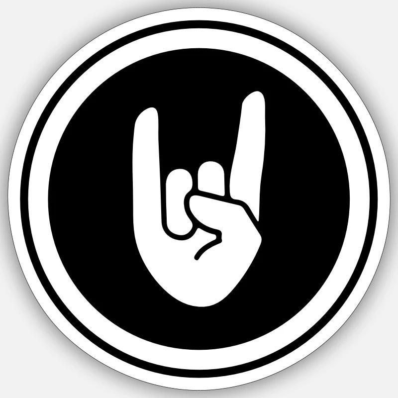 Party Hand Symbol - Sticker size S (10 x 10 cm) - white matte