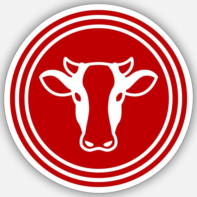 Beef Head Sticker size S (10 x 10 cm)