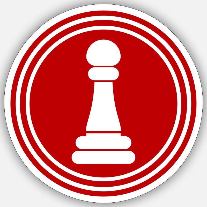 Pièce d’échecs Runner Bauer Sticker taille S (10 x 10 cm)
