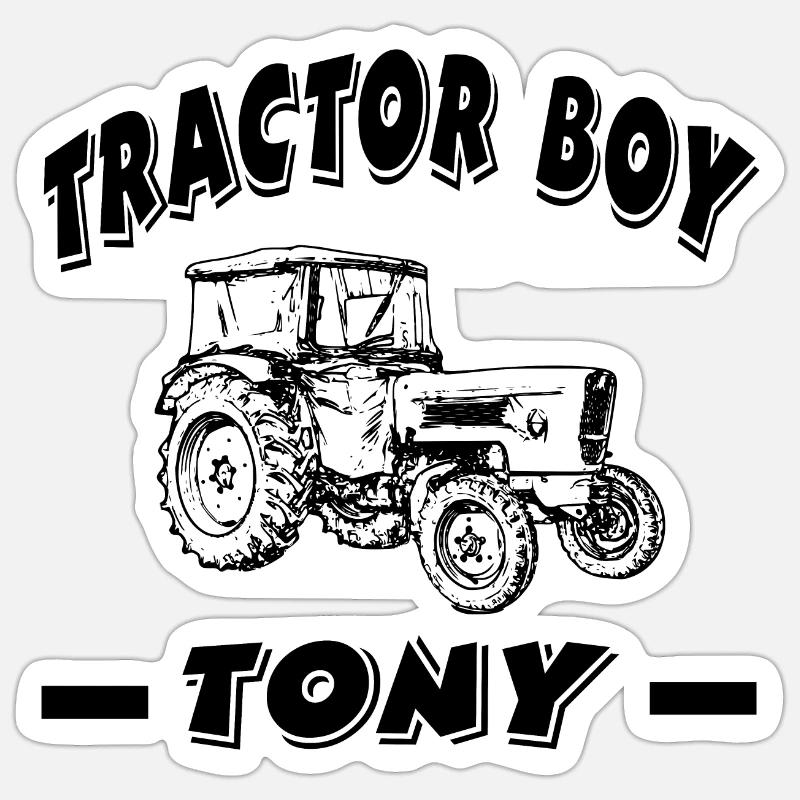 Traktor - Sticker Größe S (10 x 10 cm) - Mattweiß