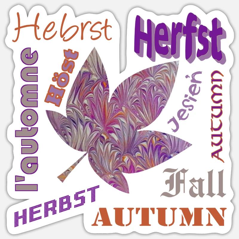 herbst schrift e 236 - Sticker size S (10 x 10 cm) - white matte