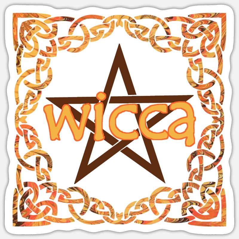 Celtic frame wicca e 118 - Sticker size S (10 x 10 cm) - white matte