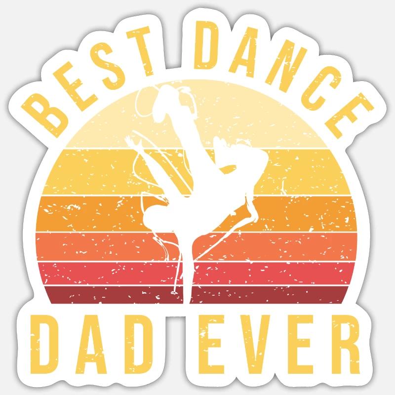 Beau père | danseur - Sticker taille S (10 x 10 cm) - blanc mat