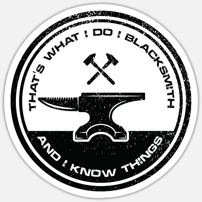 Blacksmith Sticker size S (10 x 10 cm)