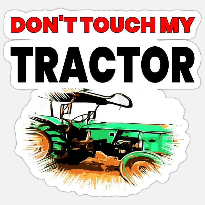 Traktor - Sticker Größe S (10 x 10 cm) - Mattweiß