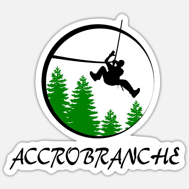 Baumklettern - Sticker Größe S (10 x 10 cm) - Mattweiß