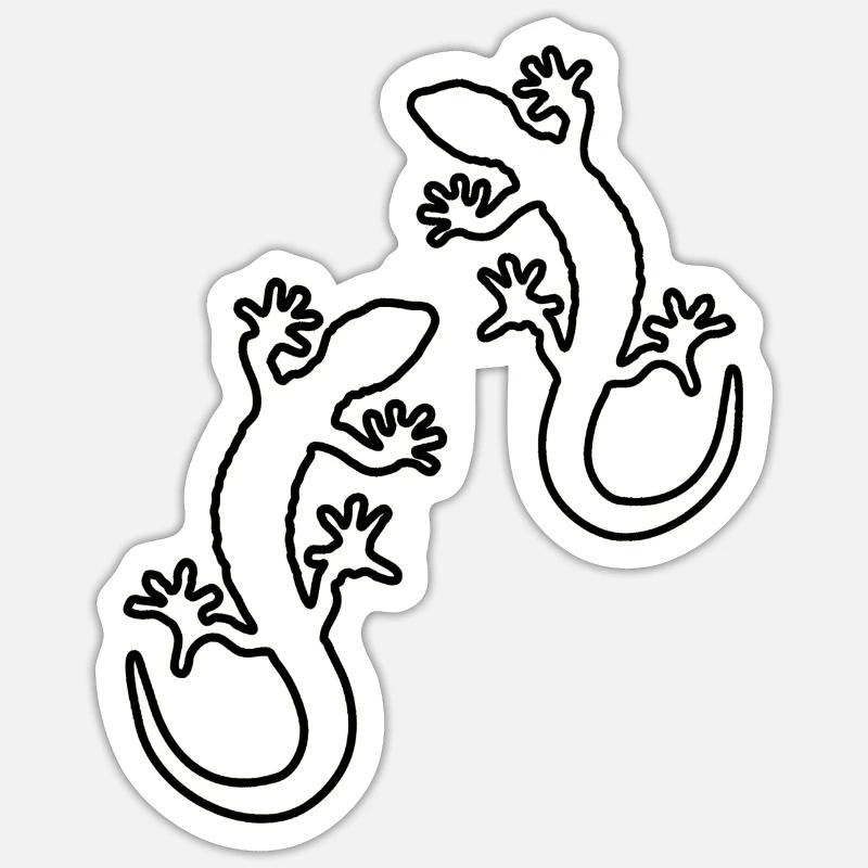 Gecko Two Sticker size S (10 x 10 cm)