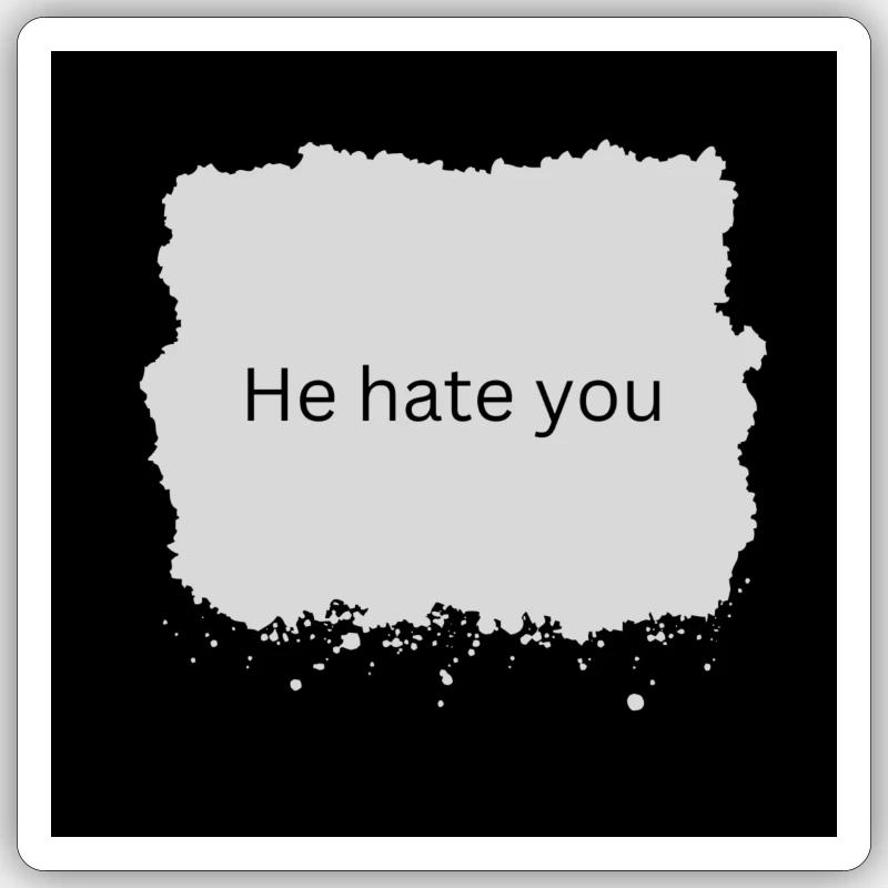 hate 1 Sticker Größe S (10 x 10 cm)