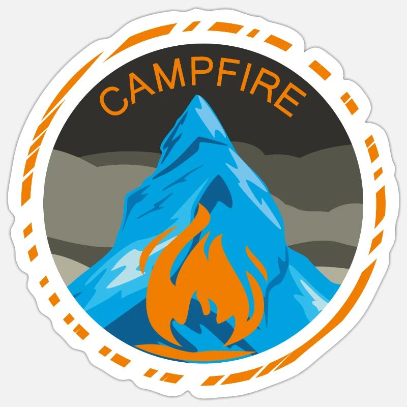 Campfire - Sticker size S (10 x 10 cm) - white matte