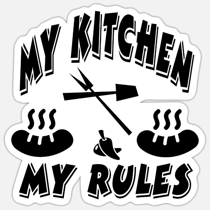 Cuisine - Sticker taille S (10 x 10 cm) - blanc mat