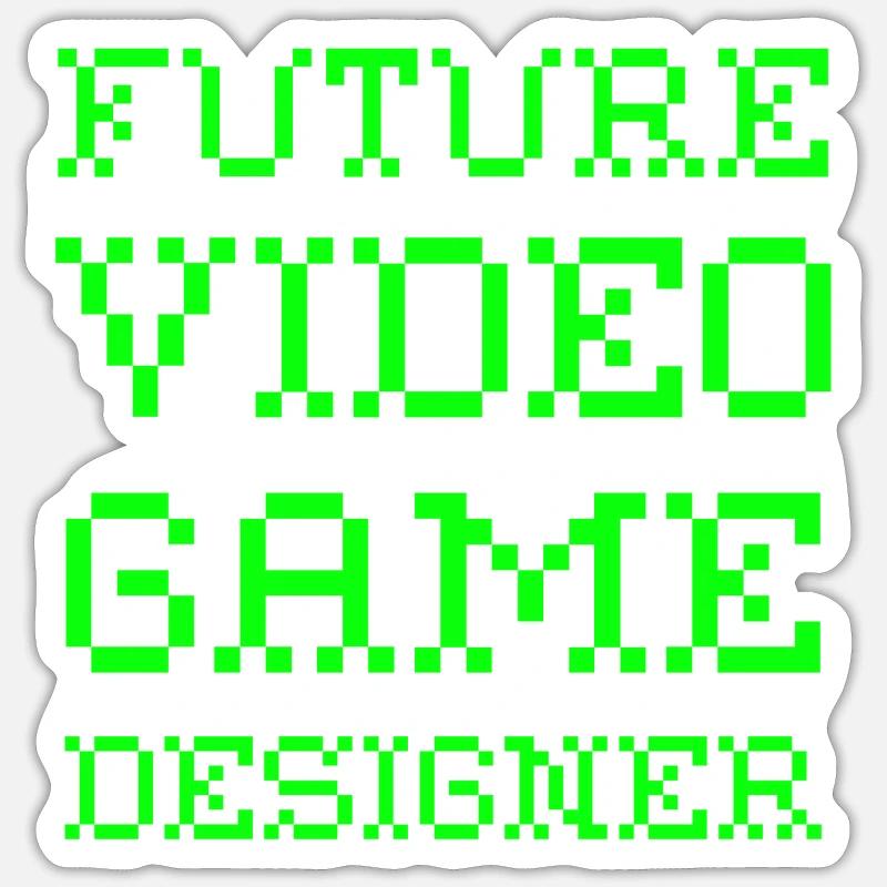 Future Video Game Designer Informatiker Computer - Sticker Größe S (10 x 10 cm) - Mattweiß