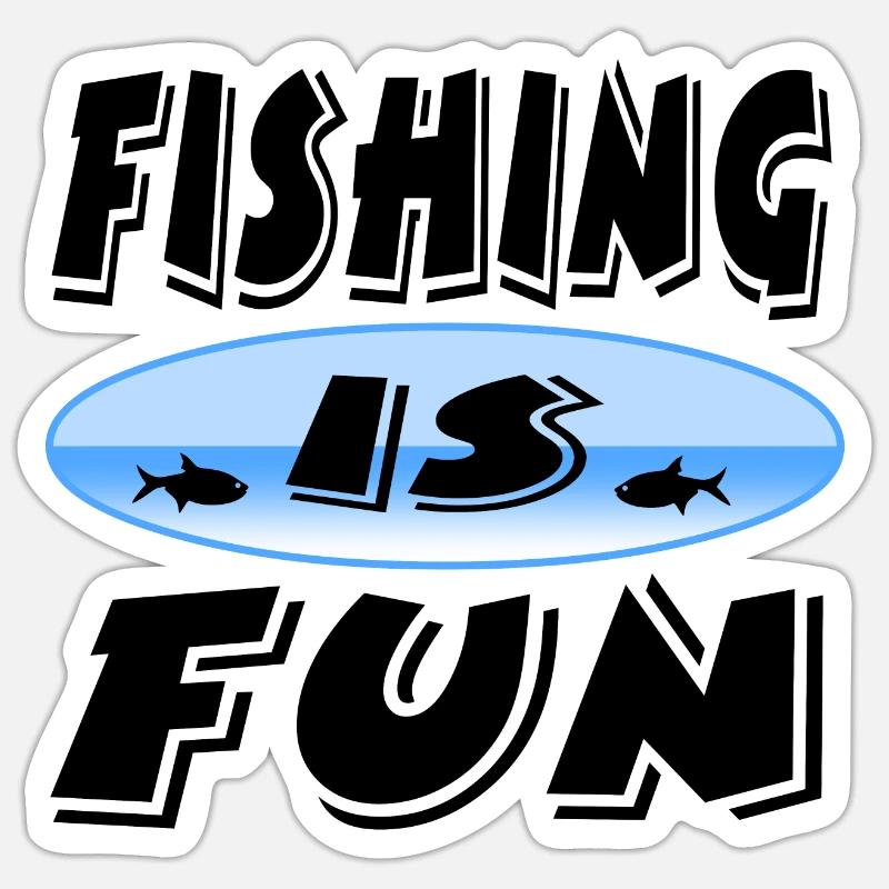 Angling - Sticker size S (10 x 10 cm) - white matte