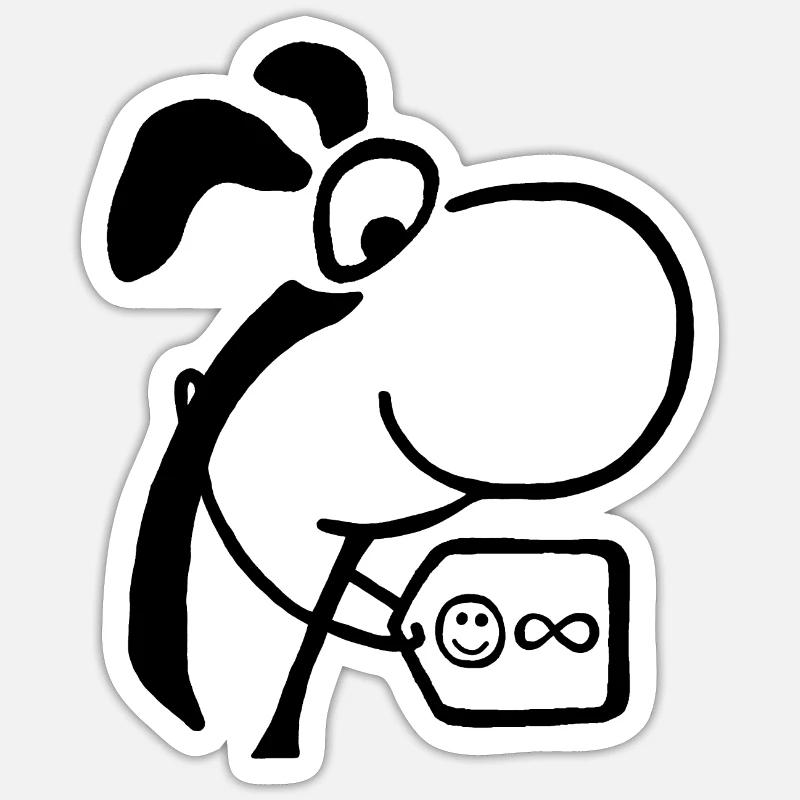 Bialumbo Keep Smiling - Sticker Größe S (10 x 10 cm) - Mattweiß