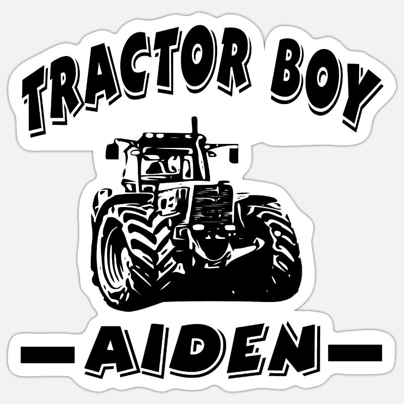 Traktor - Sticker Größe S (10 x 10 cm) - Mattweiß