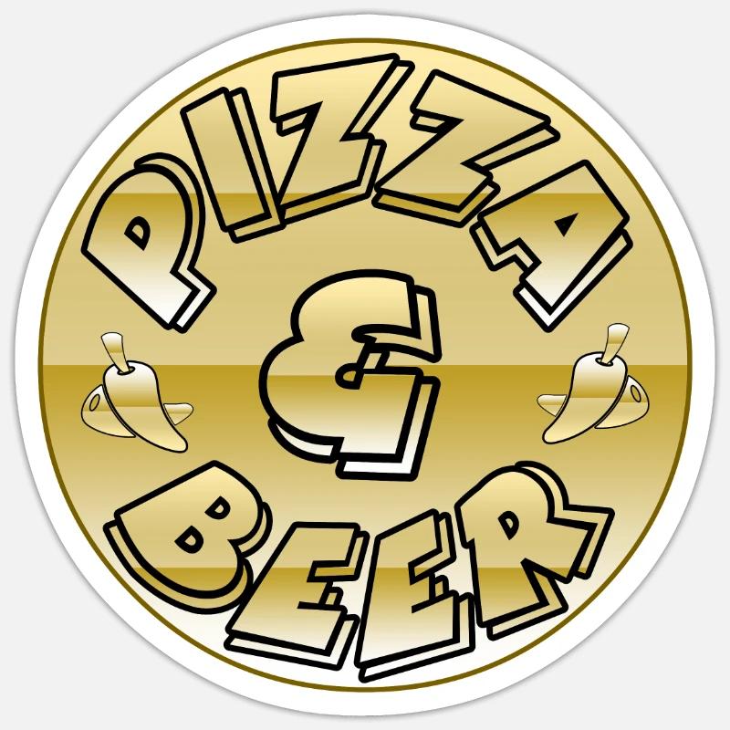 Pizza Sticker taille S (10 x 10 cm)