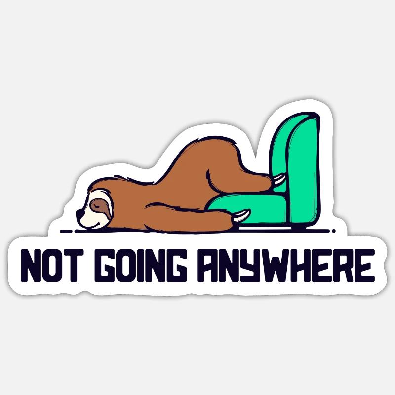 Lazy Sloth Sleep Statement Late Riser Sticker size S (10 x 10 cm)