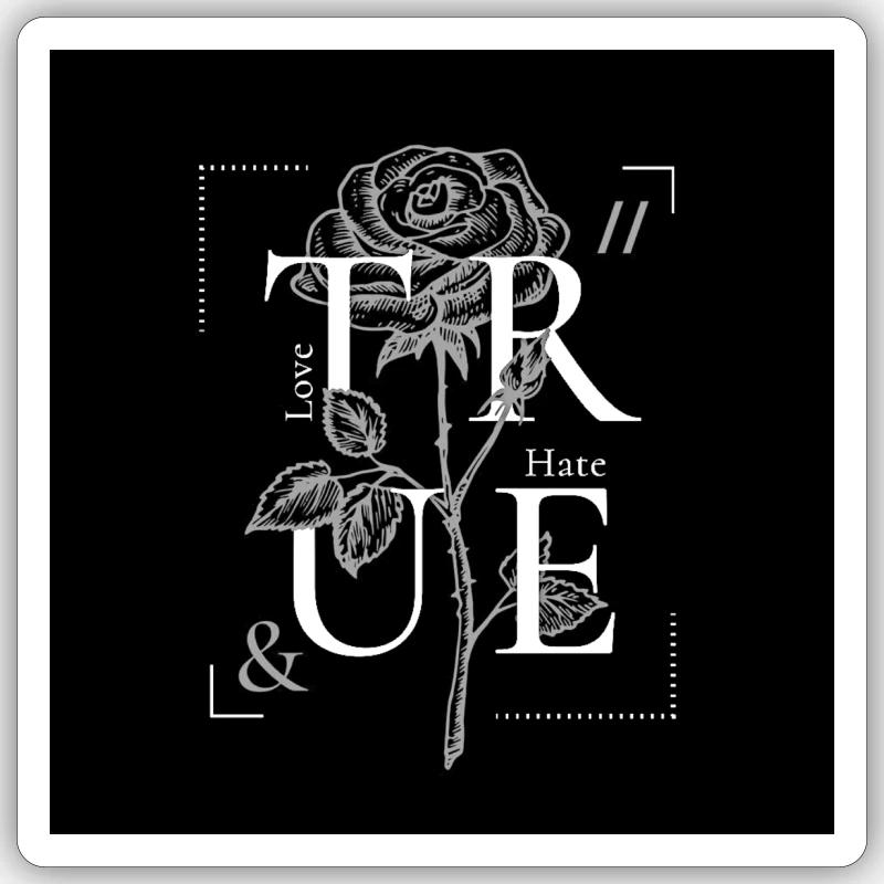 True Sticker Größe S (10 x 10 cm)
