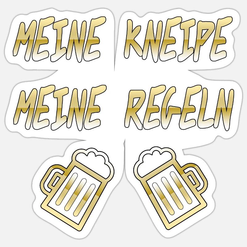 Kneipe - Sticker Größe S (10 x 10 cm) - Mattweiß