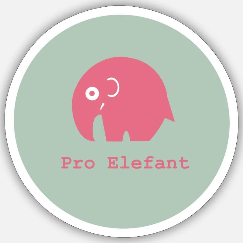 Par éléphant, par proboscidean, pro nature Sticker taille S (10 x 10 cm)