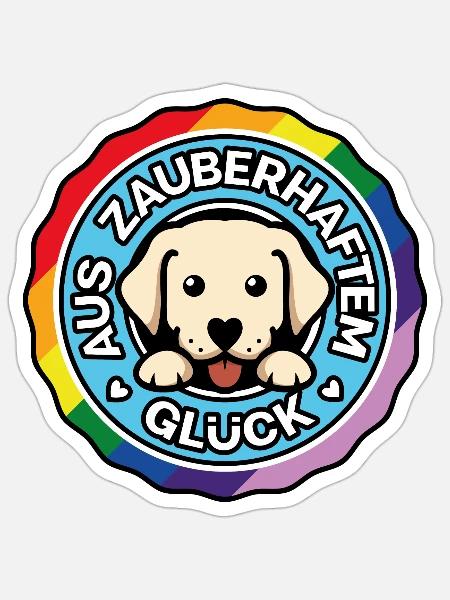 Aus Zauberhaftem Glück - Sticker Größe S (10 x 10 cm) - Mattweiß
