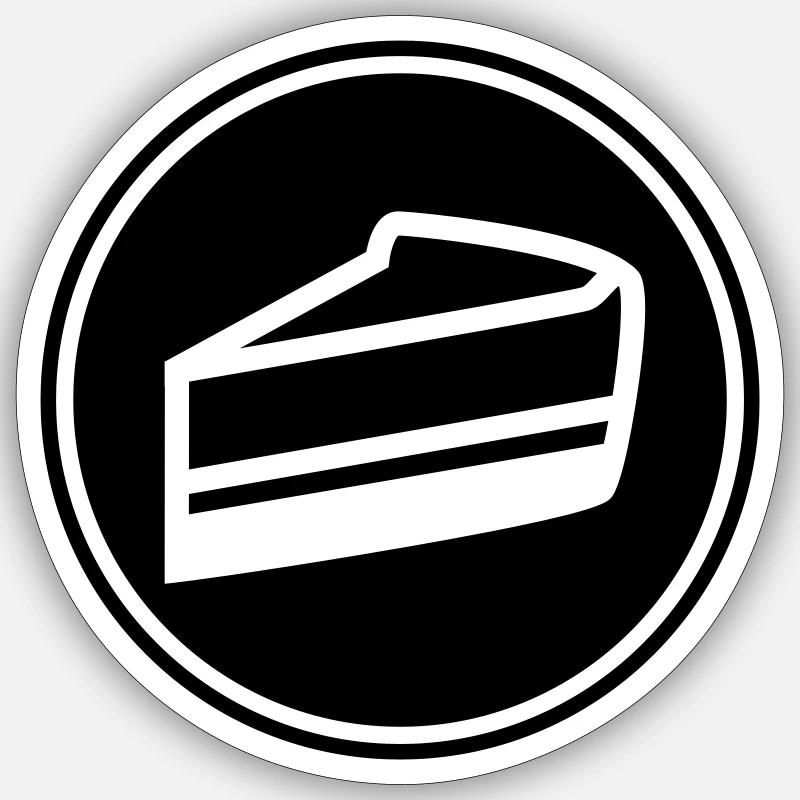 Cake cheesecake - Sticker size S (10 x 10 cm) - white matte