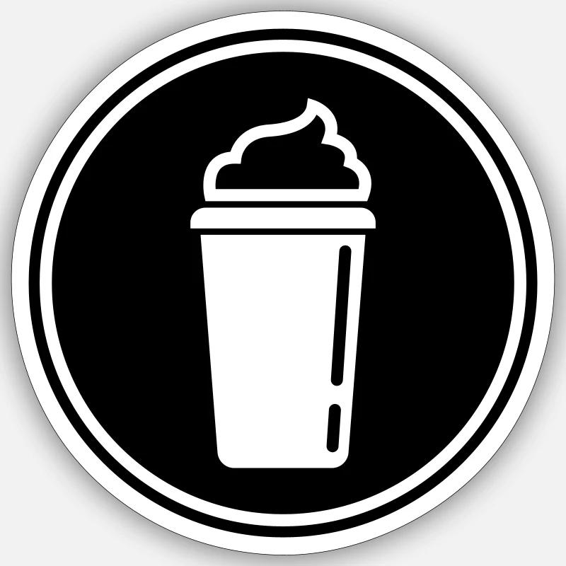 Kaffee Icon Sticker Größe S (10 x 10 cm)