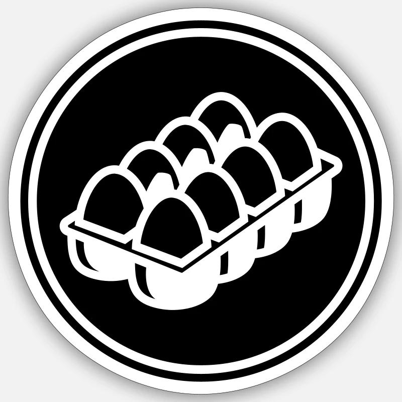Eier symbol Sticker Größe S (10 x 10 cm)