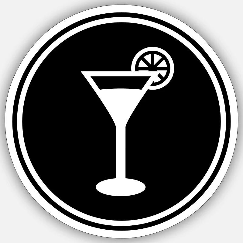 Alcool Tequilla - Sticker taille S (10 x 10 cm) - blanc mat
