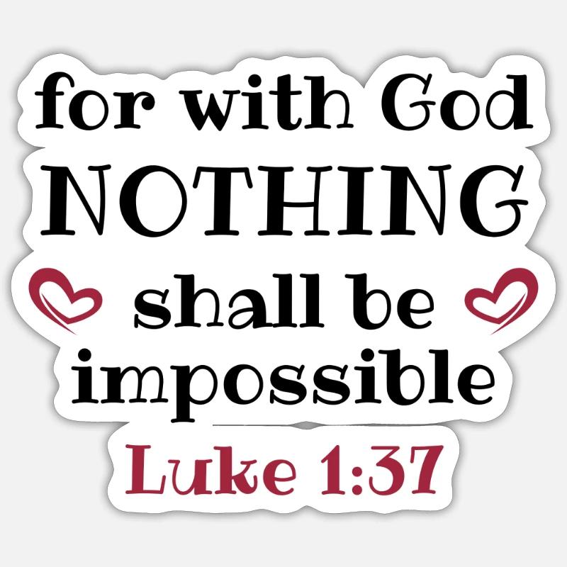 Christlicher Plan, denn mit Gott soll nichts sein - Sticker Größe S (10 x 10 cm) - Mattweiß
