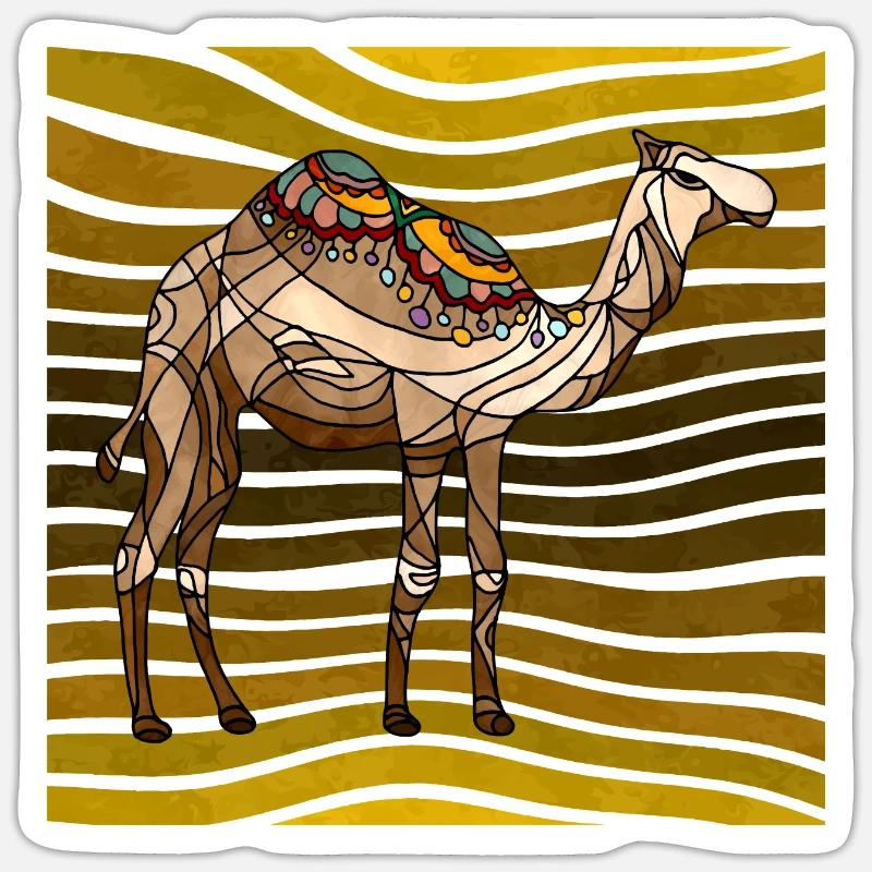 Kamel Sticker Größe S (10 x 10 cm)