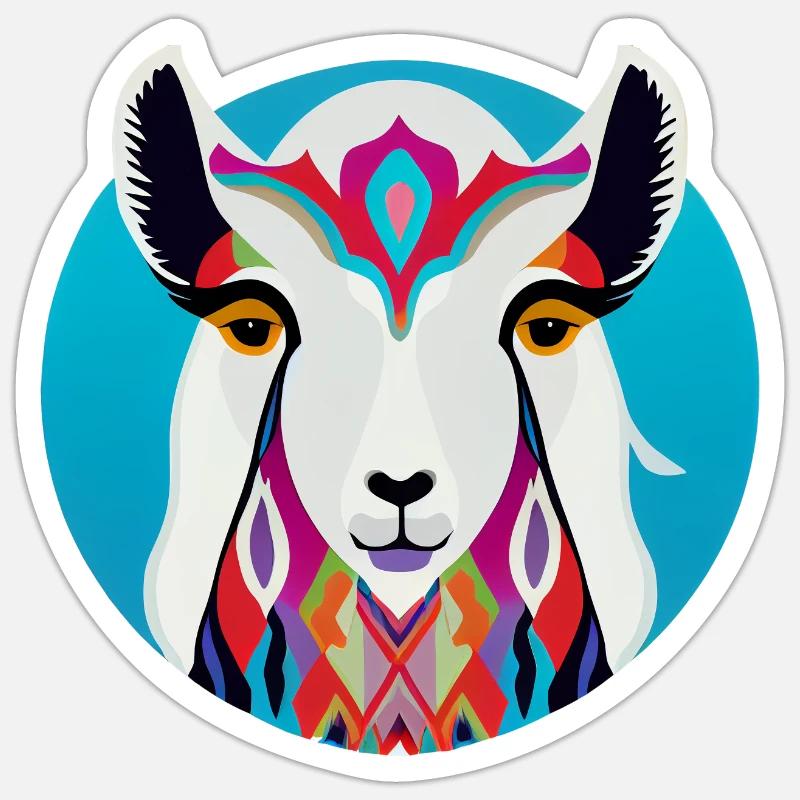 Lama - Sticker Größe S (10 x 10 cm) - Mattweiß