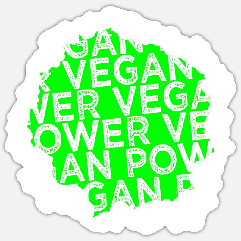 dictons déclaration de plante végétarienne - Sticker taille S (10 x 10 cm) - blanc mat